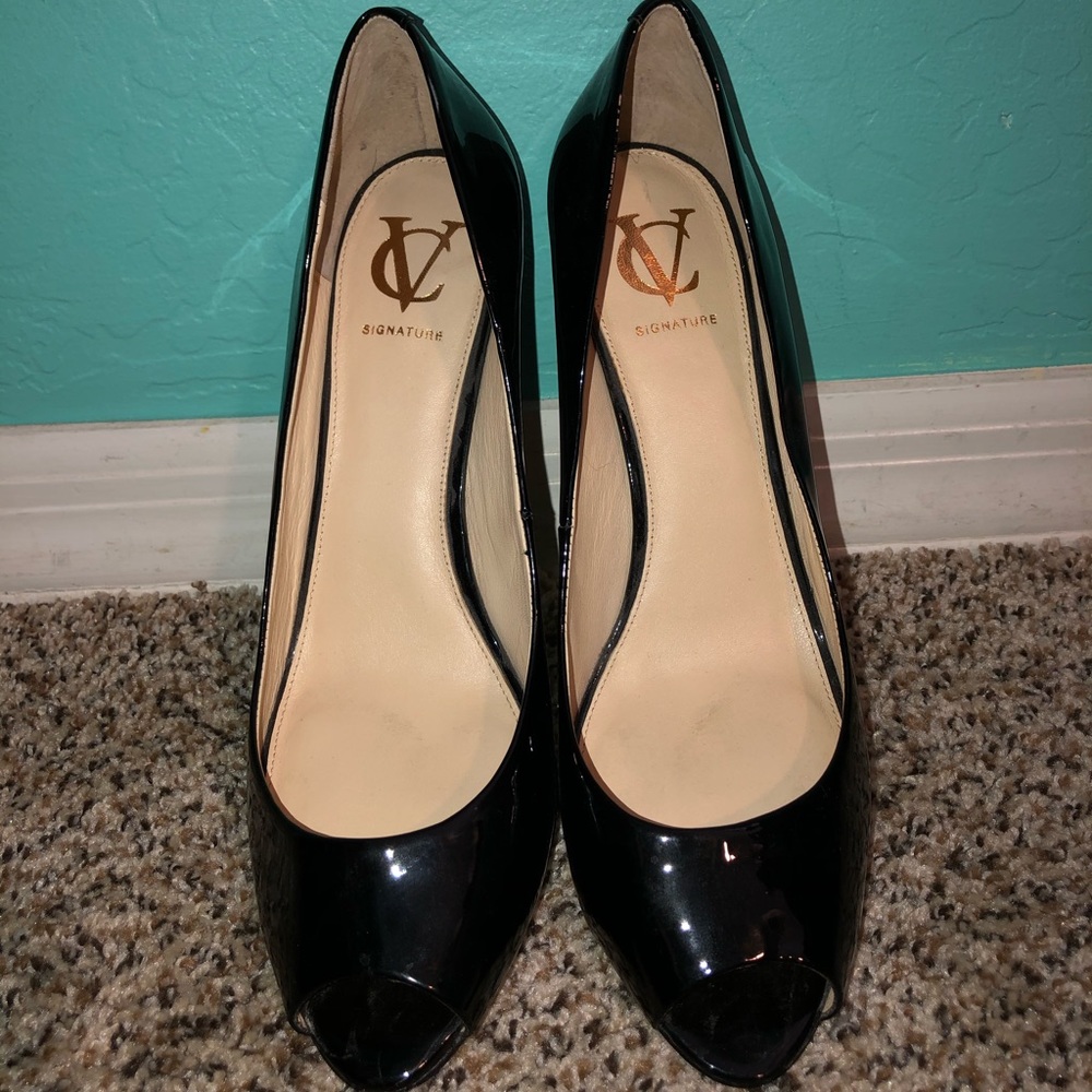 Vero Cuoio Signature Peep-Toe Heels (WORN ONCE)